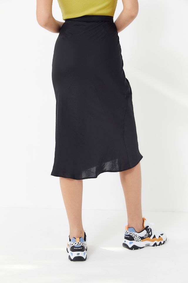 UO Serene Satin Midi Skirt #1