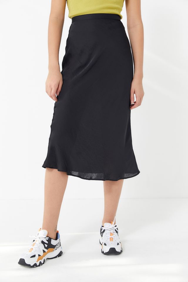 UO Serene Satin Midi Skirt #2