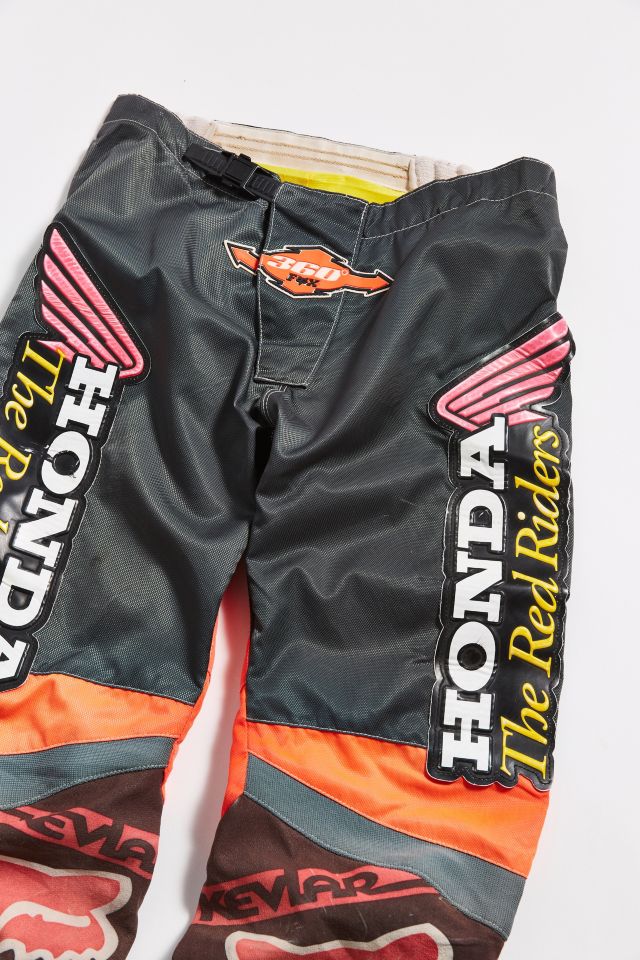 Vintage Honda Racing Orange + Yellow Moto Pant #1