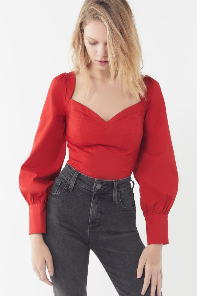 C/meo Collective Silhouette Balloon Sleeve Top | Urban Outfitters