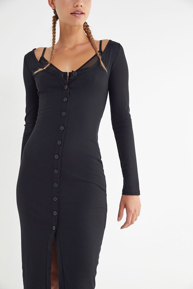Hallie Ribbed Midi Knit Dress Hallie Ribbed Midi Knit Dress