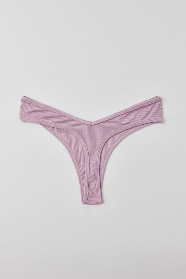 Out From Under Ribbed V-Cut Thong #1