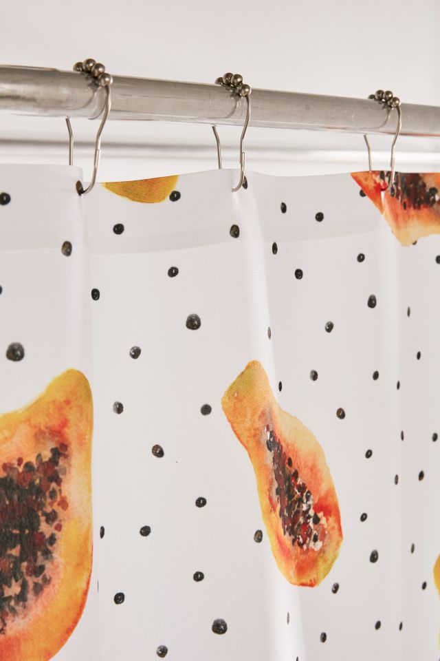 Katerina Izotova For Deny Papaya Vibes Shower Curtain #1
