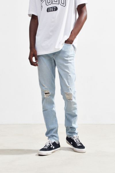 BDG Skinny Jean – Destructed Light Wash | Urban Outfitters