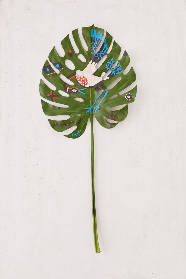 Kris Chau For UO Hand-Painted Bird Faux Leaf #1