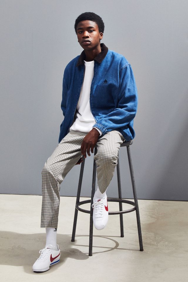 Veste Harrington en denim à col en velours côtelé BDG #5