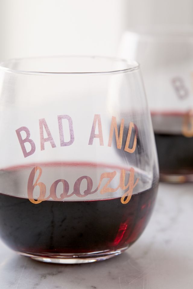 Bad + Boozy Stemless Wine Glass - Set of 2 #2