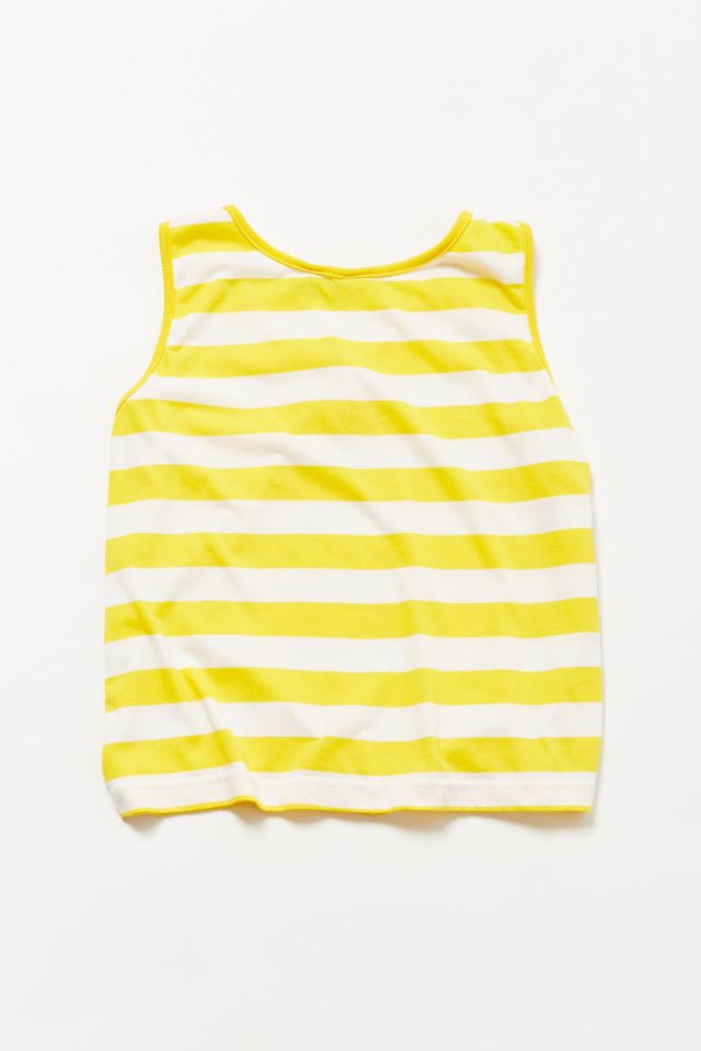 Vintage Yellow Stripe Beach Tank Top #1