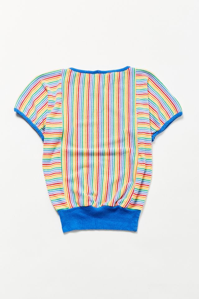 Vintage Rainbow Striped Tee #2