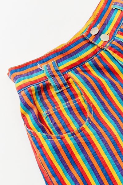 90s rainbow striped jeans