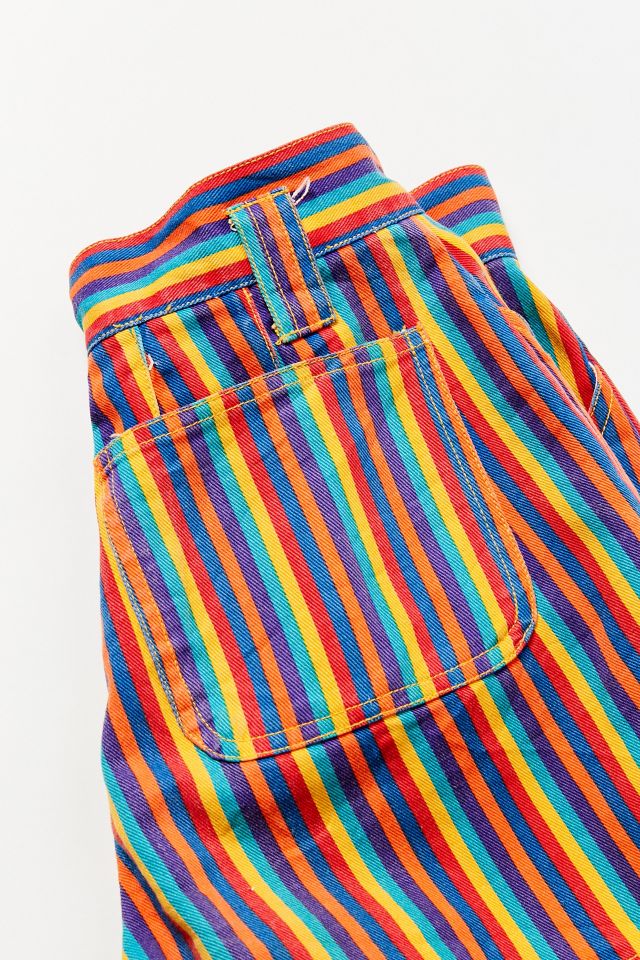 Vintage striped 2025 denim shorts