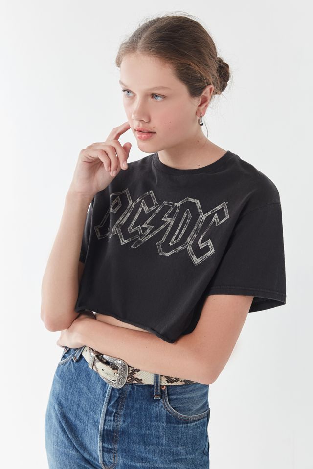 AC/DC Cropped Tee | Urban Outfitters