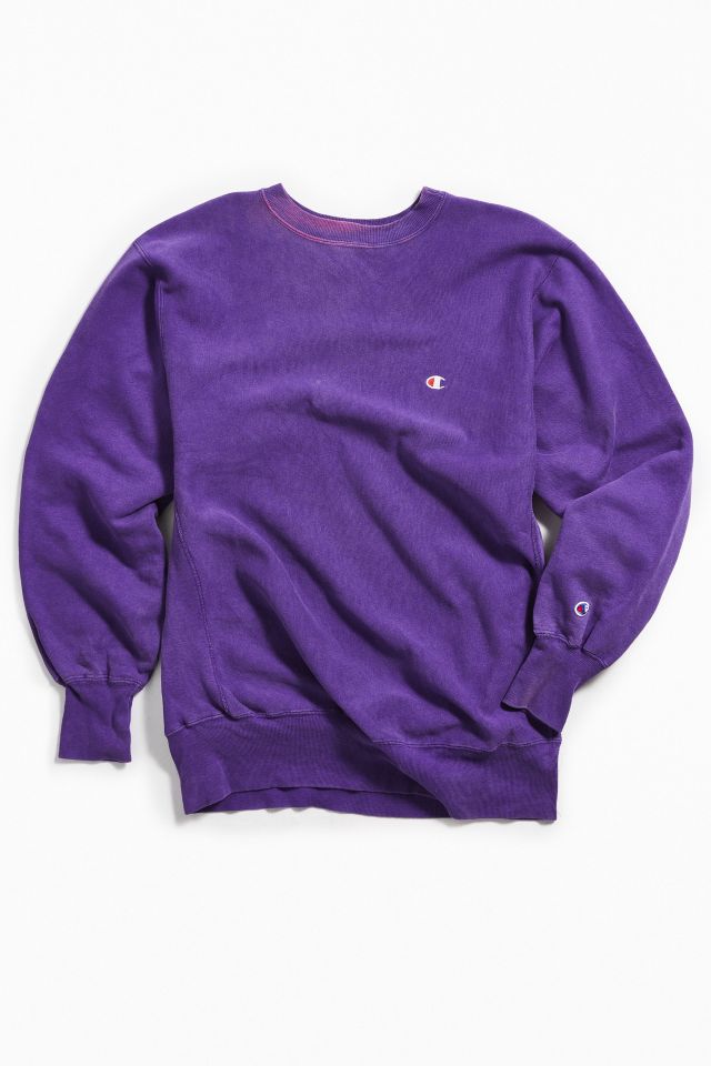 Vintage Champion Purple Crew Neck Sweatshirt | Urban Outfitters