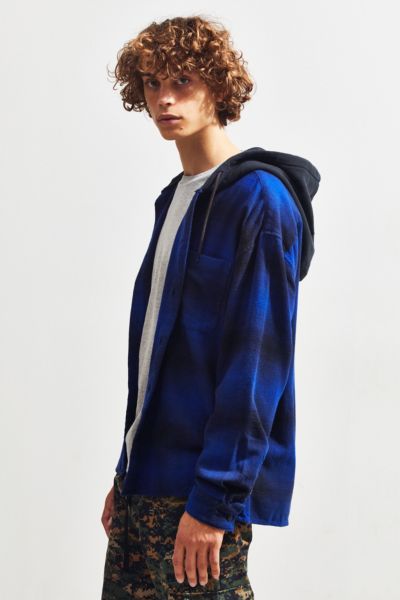 flannel hoodie urban outfitters