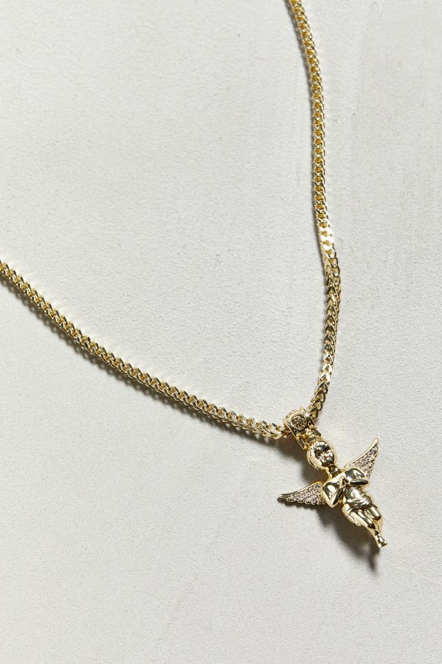【King Ice】☆日本未入荷☆ PRAYING ANGEL NECKLACE King Ice 14K Gold Mini Praying Angel Necklace | Urban Outfitters