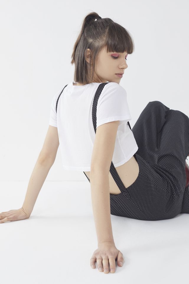 UO Polka Dot Midi Pinafore Dress #1