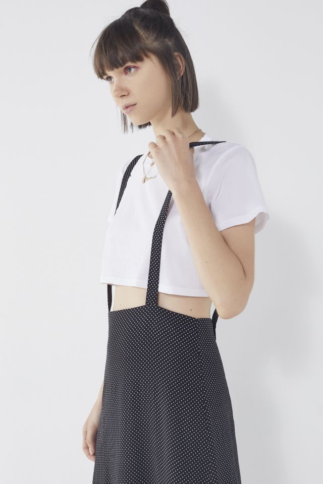 UO Polka Dot Midi Pinafore Dress #3