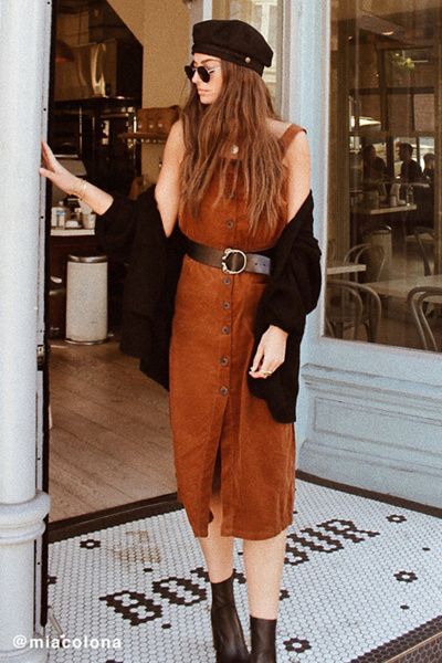 UO Cordelia Corduroy Midi Dress | Urban Outfitters