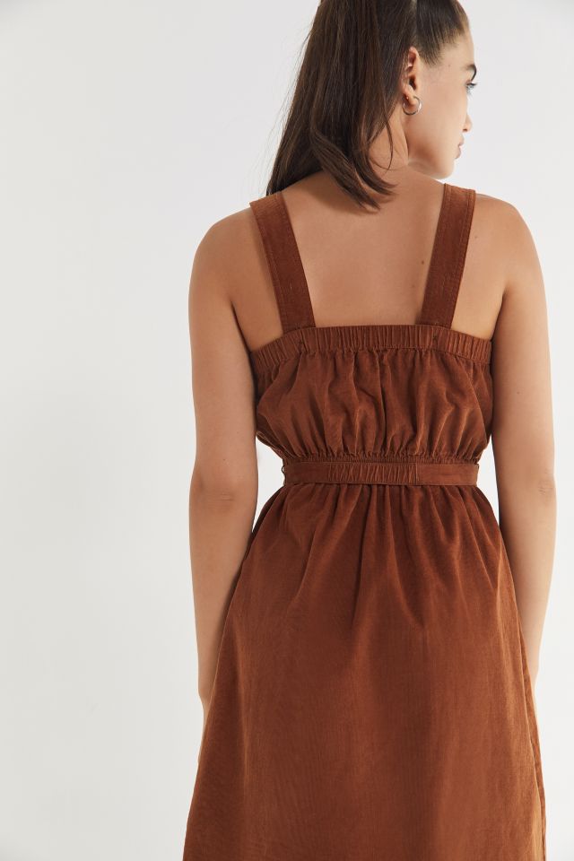 UO Cordelia Corduroy Midi Dress