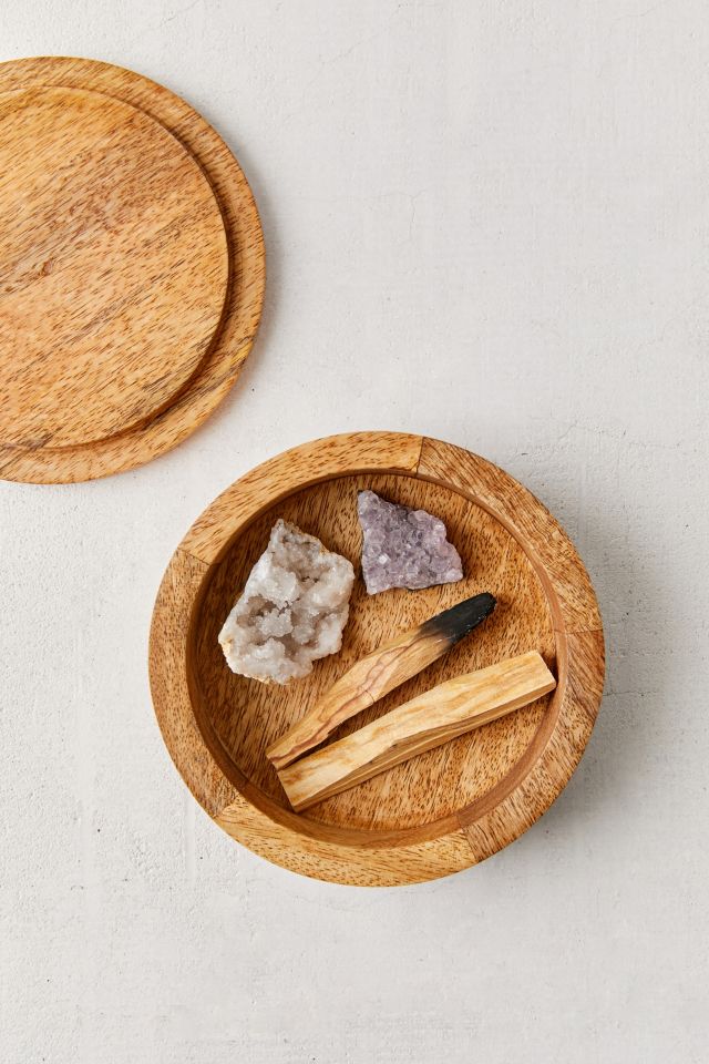 Crescent Carved Wood Stash Box #2