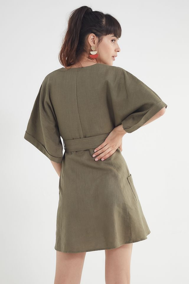 Blaque Label Linen Belted Kimono Dress #2