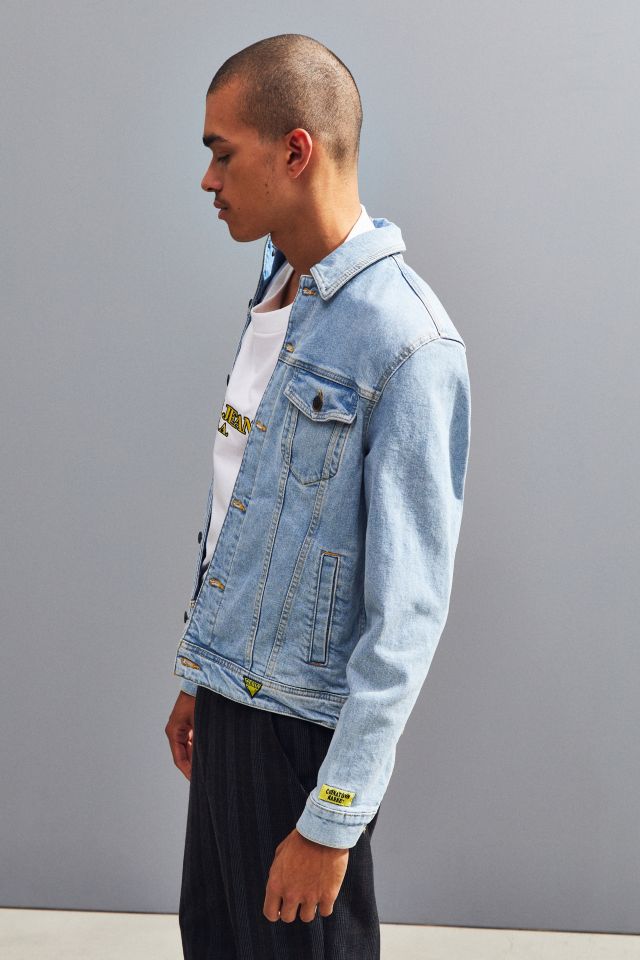 Guess x chinatown market x store smiley uo exclusive denim trucker jacket