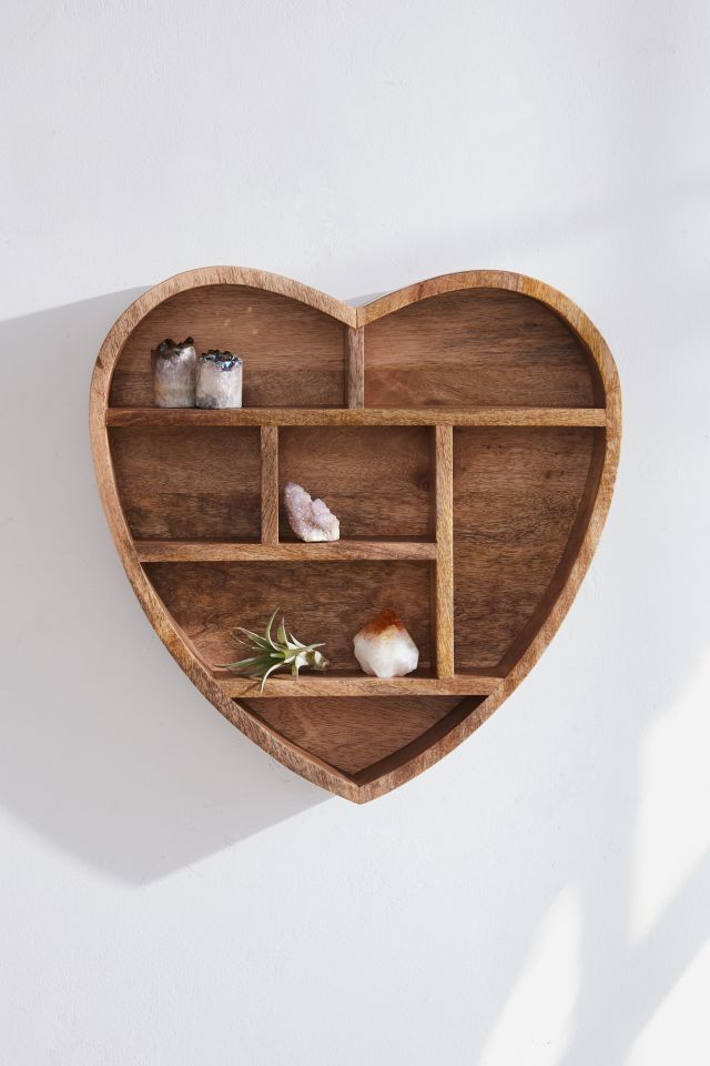 Heart Wooden Wall Shelf #3