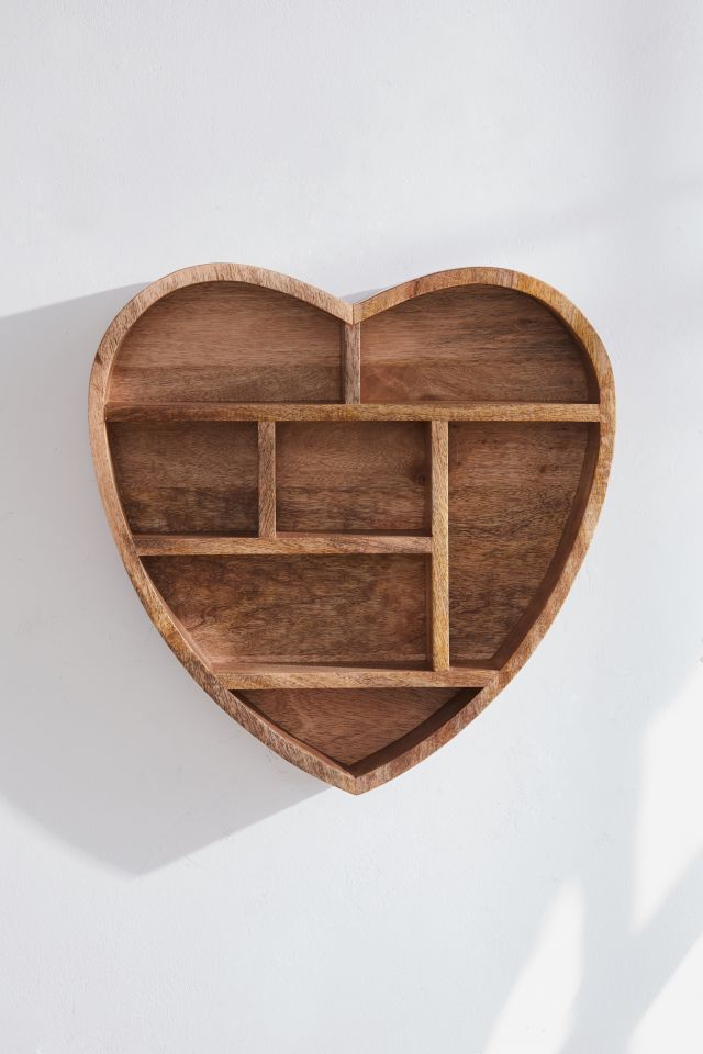 Heart Wooden Wall Shelf #4