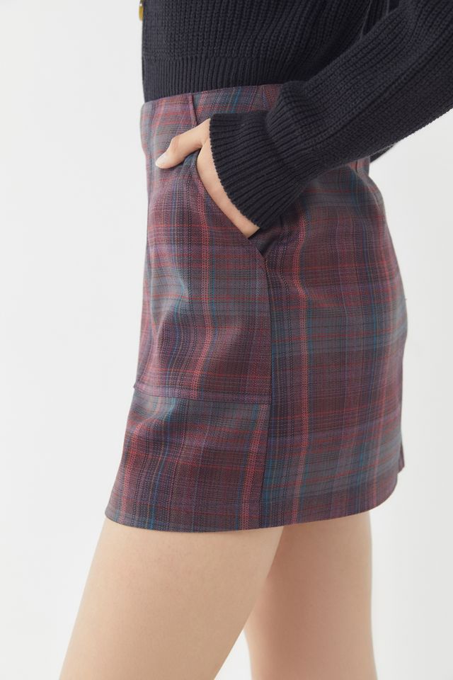 UO Plaid Carpenter Mini Skirt #1