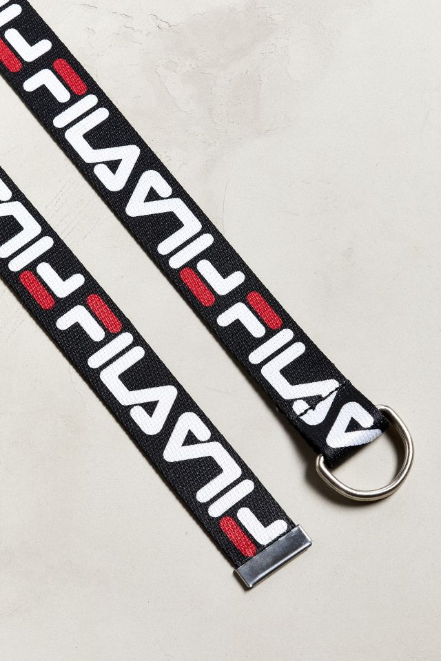 FILA Repeat Logo D-Ring Web Belt #3