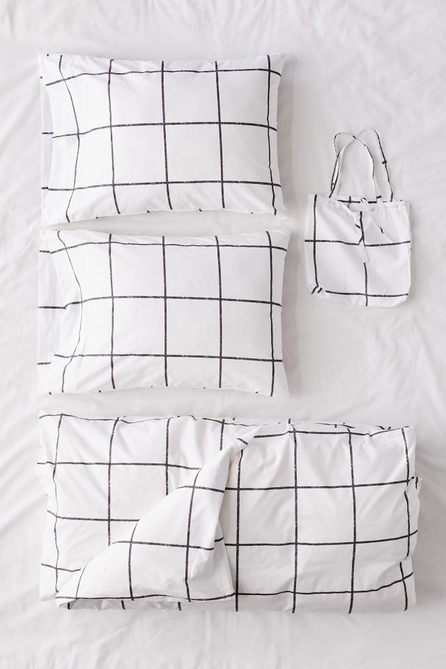 Distressed Check Duvet Set #1