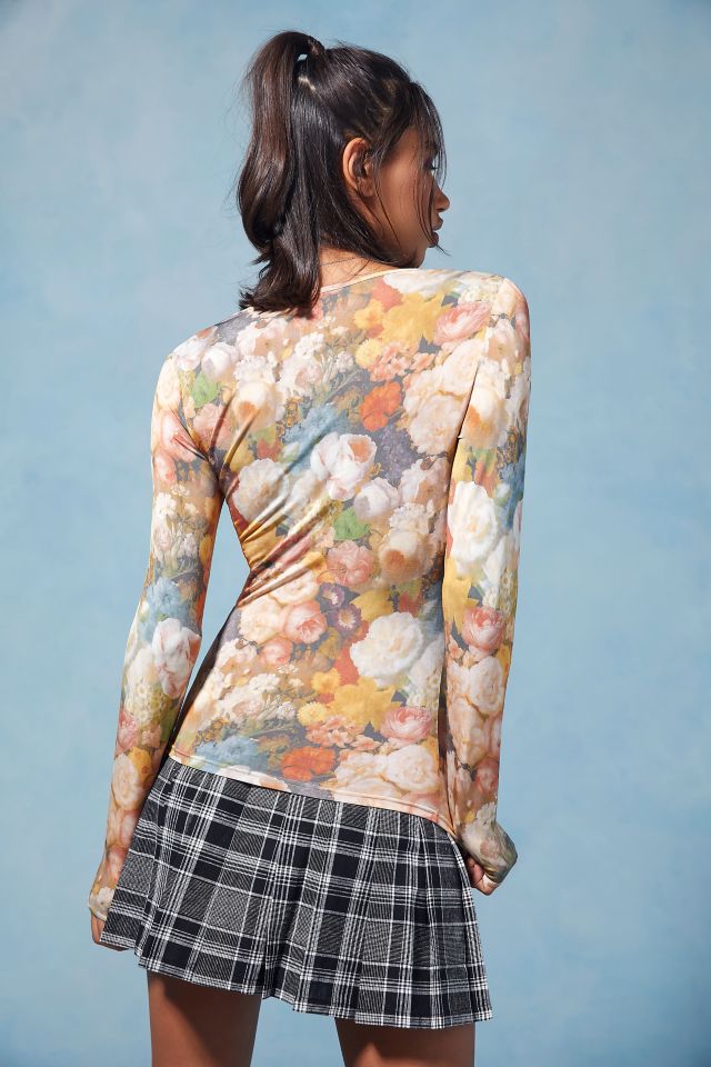 Anna Sui & UO Floral Mesh Long Sleeve Tee #3