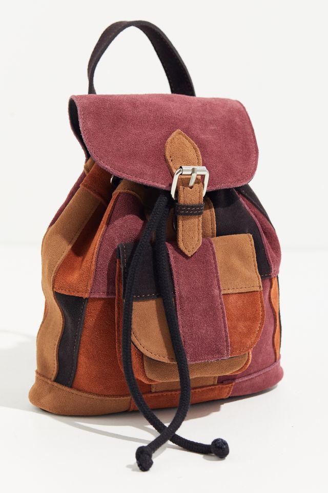 Suede Patchwork Mini Backpack #1