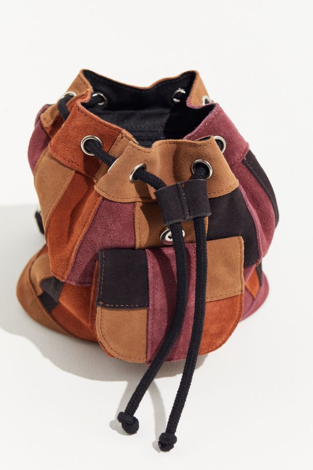 Suede Patchwork Mini Backpack #3