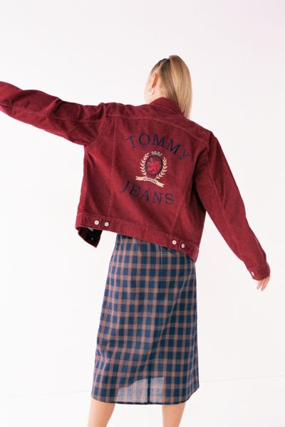 Tommy jeans corduroy on sale crest trucker jacket