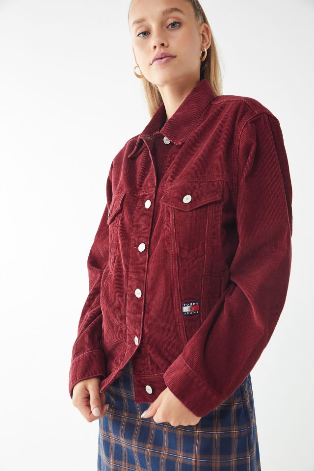 Tommy jeans corduroy on sale crest trucker jacket