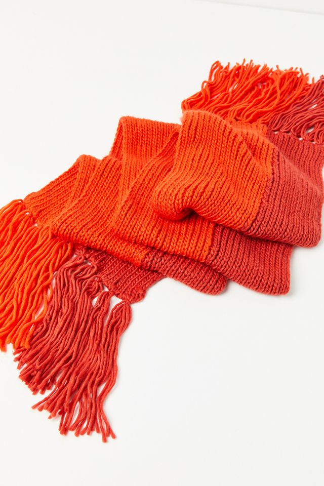 Extra Large Knit Oblong Tassle Scarf | Urban Outfitters