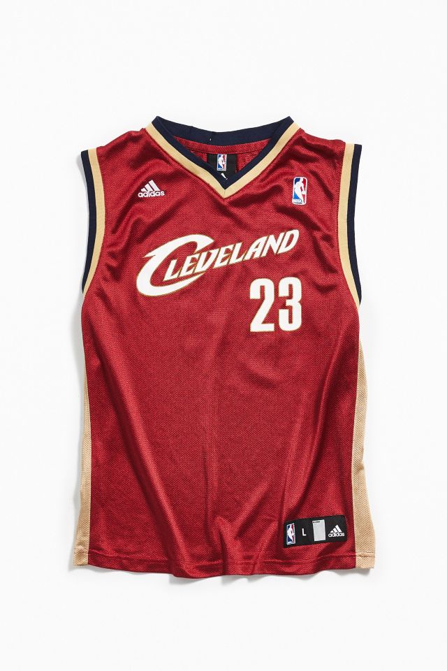 Adidas NBA Cleveland Cavaliers #23 Lebron James Red & Yellow Jersey  Men's Size S