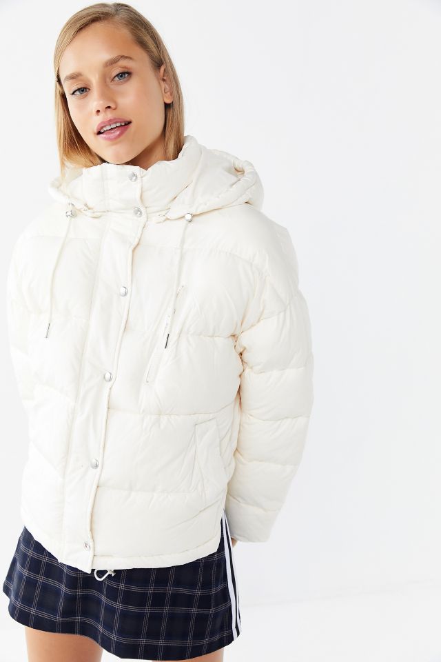 Urban Outfitters Mae Hooded Puffer Jacket  Jackets, Winter jackets, Winter  coat trends