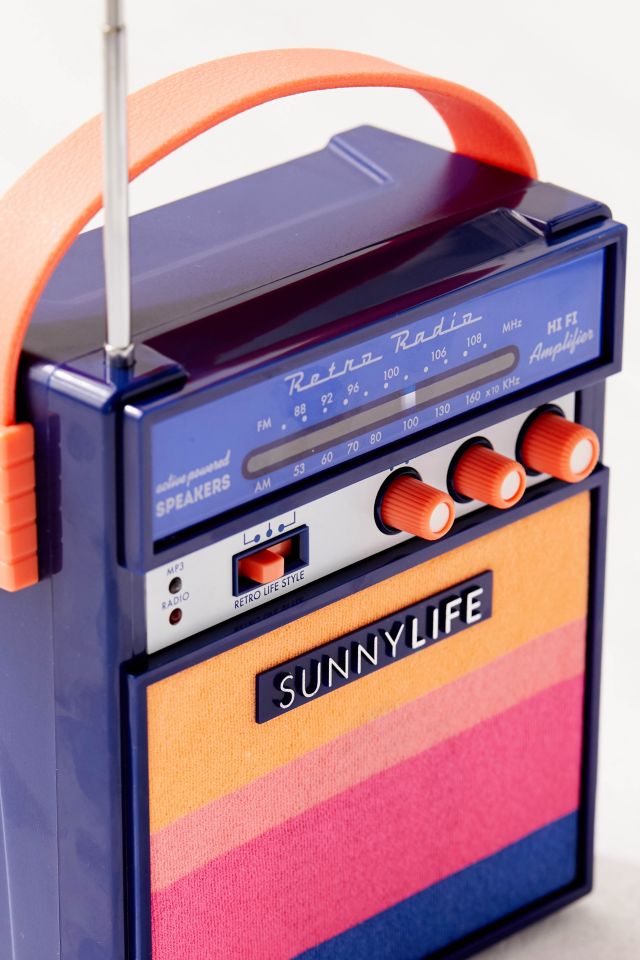 Haut-parleur en forme de radio rétro Sunnylife #2