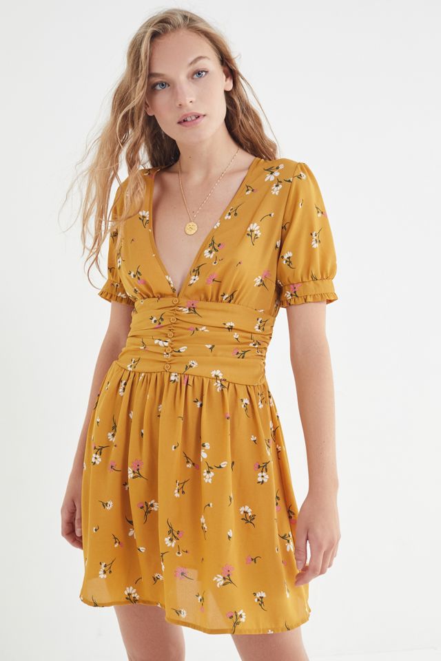 UO Emmy Ruched Short Sleeve Dress #2