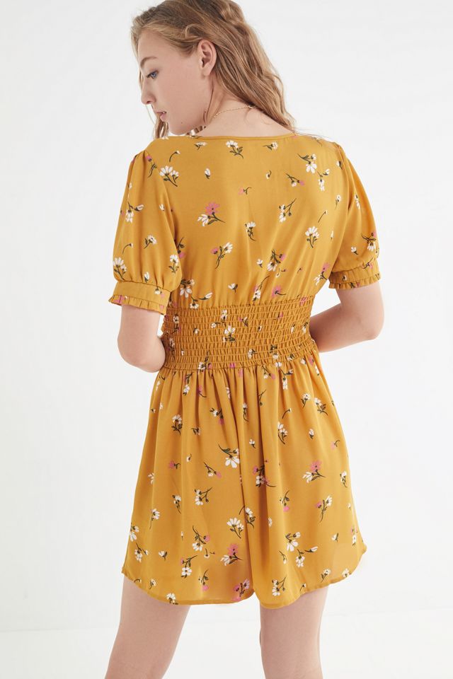 UO Emmy Ruched Short Sleeve Dress #4
