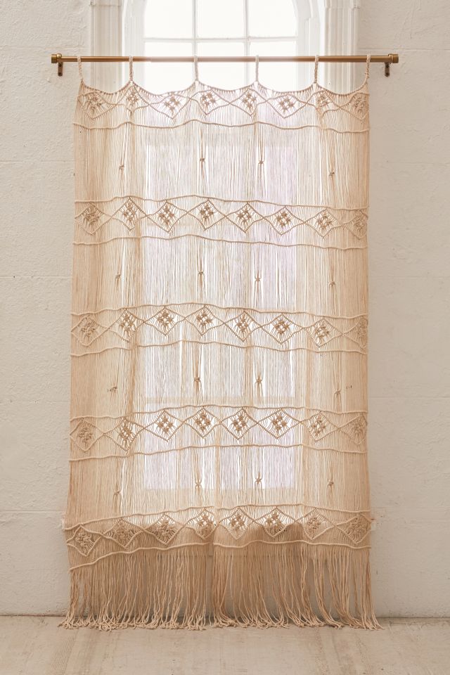 Magnolia Macramé Window Panel #1