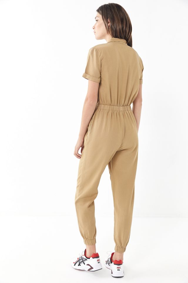 UO Lucy Collared Button-Front Jumpsuit #1