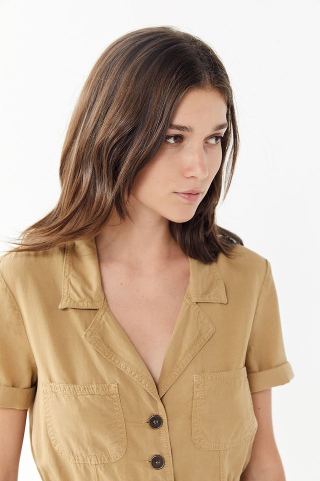 UO Lucy Collared Button-Front Jumpsuit #2