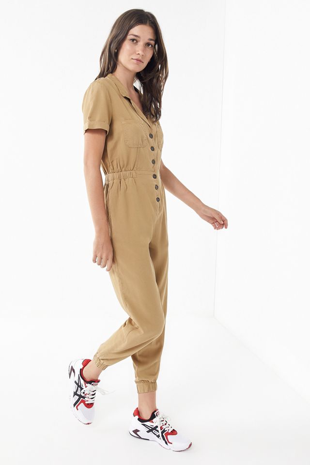 UO Lucy Collared Button-Front Jumpsuit #3