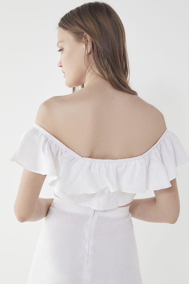 Backstage Pina Collada Off-The-Shoulder Lace-Up Top #2