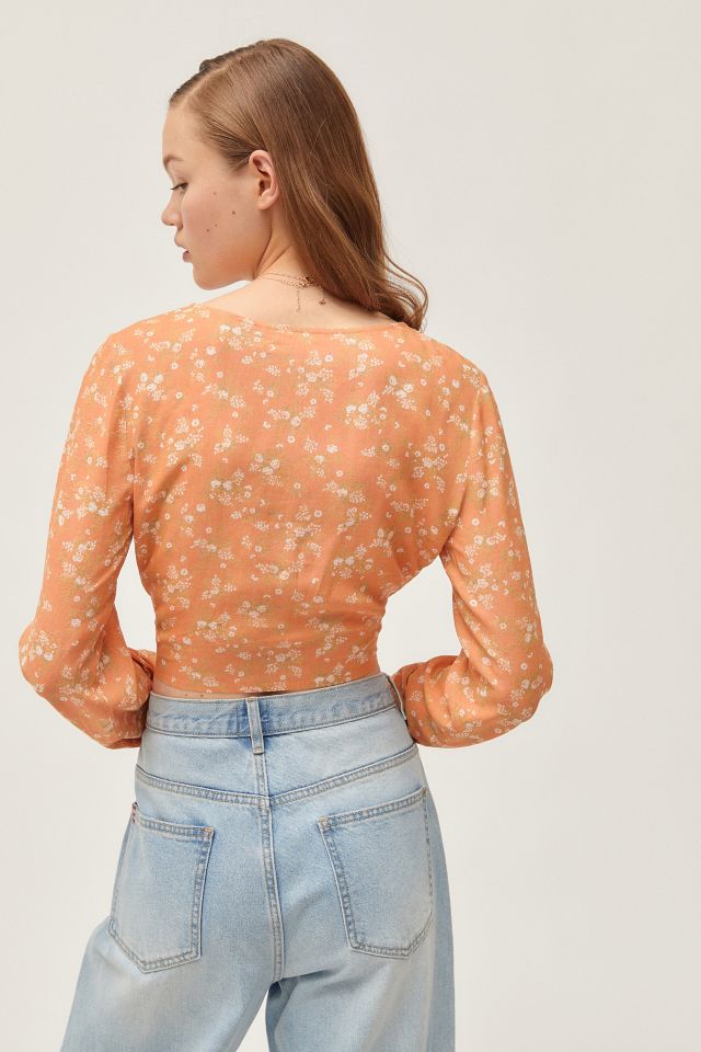 UO Twist-Front Blouse #1