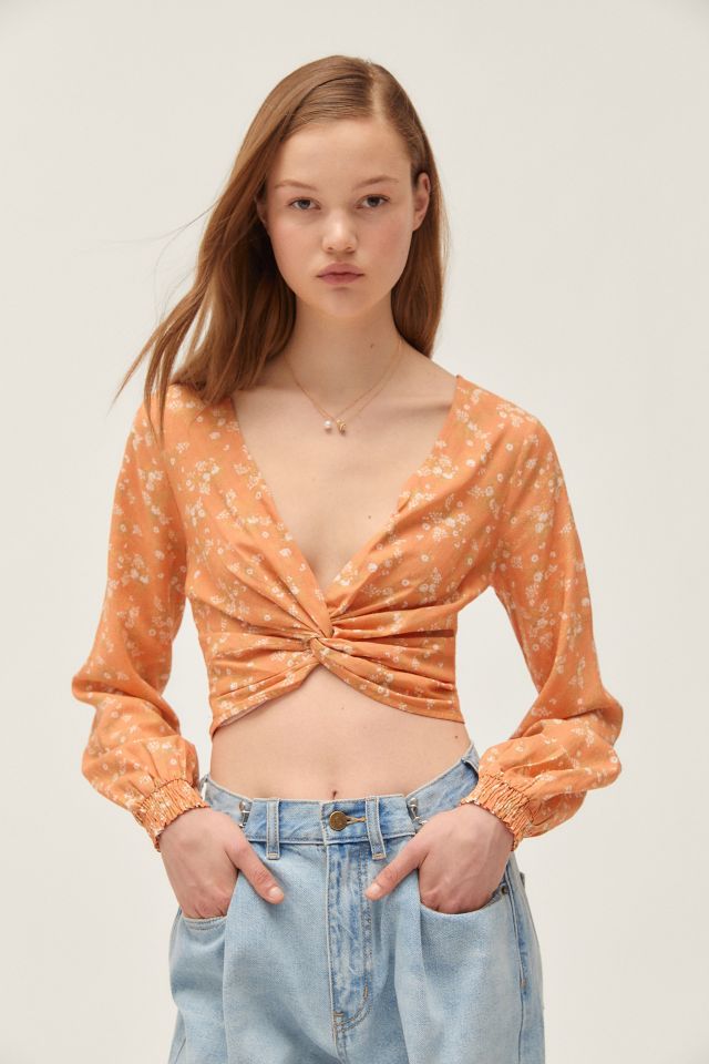 UO Twist-Front Blouse #2