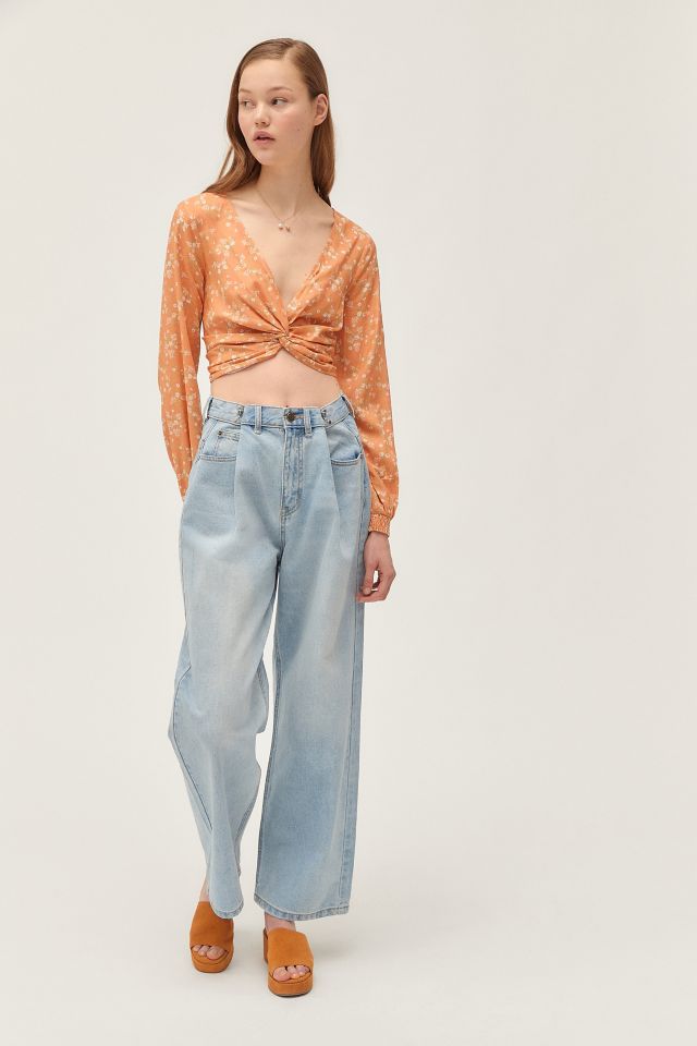 UO Twist-Front Blouse #3